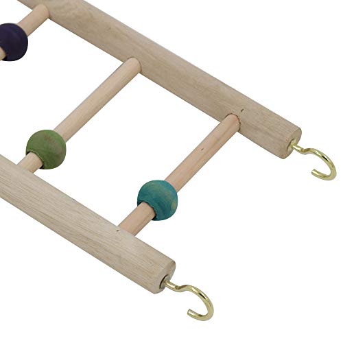 image for YINGGE Wooden Bird Ladder Toy, Parrot Climbing Hanging Ladders Perches