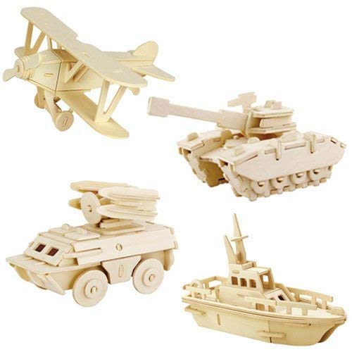 Lvedu 3d Wooden Puzzles Pcs Woodcraft Construction Kit Plane