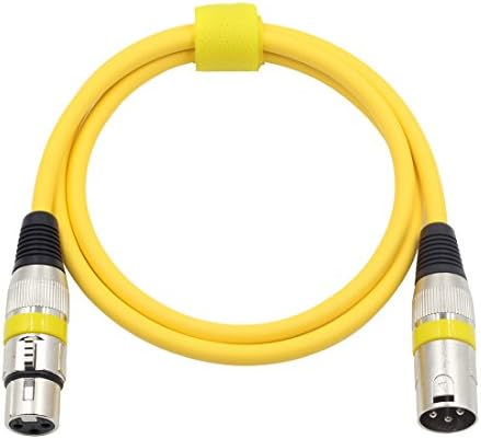 XLR Microphone Cable Male to Female,Balanced Snake Cords Speakers and Pro Devices Cable,10Feet/3Meters-Yellow
