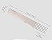 HYOUJIN 615 Ivory White 5 Metal Prong Styling Comb,180℃ Heat Resistant,Gripper Comb Lift Teasing Comb with Stainless Steel Lift for backcombing hair styling