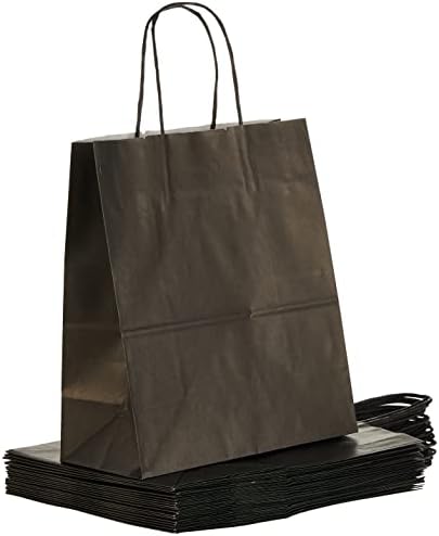 Snh Paper Bag Twisted Handle 29X15X12 Cm, Black, 20 Pieces Party
