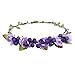 Love Sweety Flower Berries Crown Headband for Wedding Festivals HH7 (Purple)