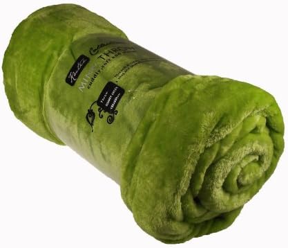 Luxury Mink Faux Fur Throw In Lime Szie 127 x 152 cms From Home Direct Online