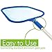 Homimp Leaf Skimmer Net Swimming Pool Cleaner Supplies/Professional Heavy Duty Pool Leaf Rake Fine Mesh Frame Net/Swimming Pool Cleaning for In-ground & Above-Ground Pool