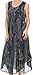 Sakkas 16801 - Laeila Tie Dye Washed Tall Long Sleeveless Tank Top Caftan Dress/Cover up - Ink Blue - OS