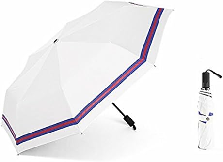 WNOSH Portable Folding Fashion Umbrella Compact Auto Open Close Business Car Rain Outdoor Travel Rain Sun Inverted Windproof Waterproof Double Canopy Construction UV Protection for Men Women(White)