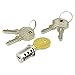 Alera ALE Lock Core For Metal Pedestals, Chrome, Set