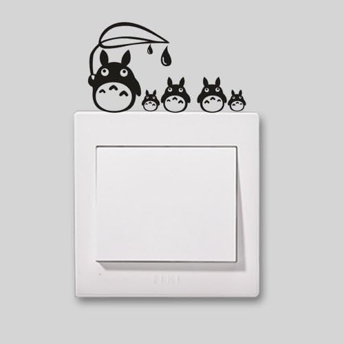 EnjoyIt Cute Home Totoros Beautiful Pattern Light Switch/Socket Sticker Switch/Socket Decoration Vinyl Decor Decals Switch/Socket Art