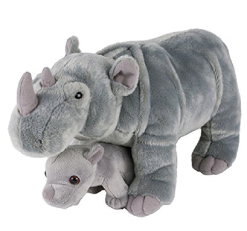 Rhode Island Novelty Charming And Rhino Plush, Soft Stuffed Animal Toy for Kids, 14 Inch