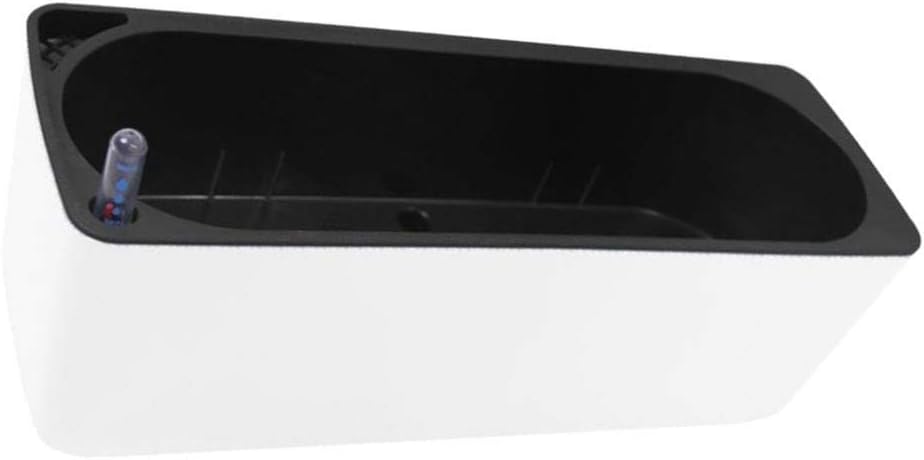 FLAMEER Rectangular Self-watering Plastic Pot Planter for Plants Orchid Flowers, with Water Level Indicator - White