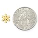 Stainless Steel Snow Flake Post Stud Earrings For Women Girls Gold Silver 10mm