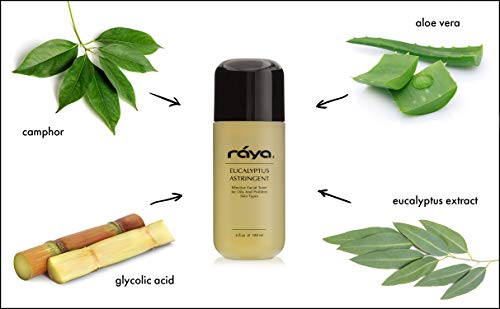 RAYA Eucalyptus Astringent with AHA 6 oz (G-207) | Exfoliating Glycolic Facial Toner For Oily and Break-Out Skin | Helps Balance pH and Dry Up Blemishes | Made with Alpha Hydroxy Acids - Thumbnail 5