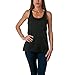Sofra Womens Loose Fit Tank Top Relaxed Flowy Black Large