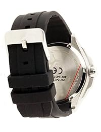 Puma pu104111004 para hombre esfera blanca correa de hule de color negro reloj de cuarzo