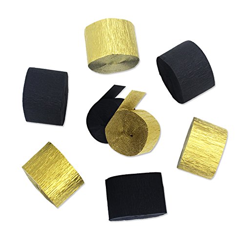 image for Coceca 12 Rolls Crepe Paper Streamers, 2 Colors, for Various Birthday 