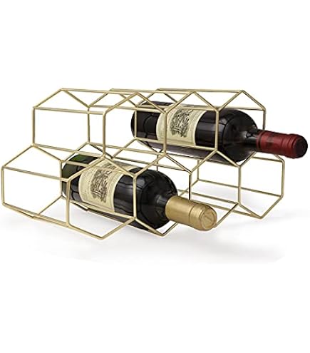 Casier à Vin De Table JHY DESIGN En Fer - Range-bouteilles Design 6 Places