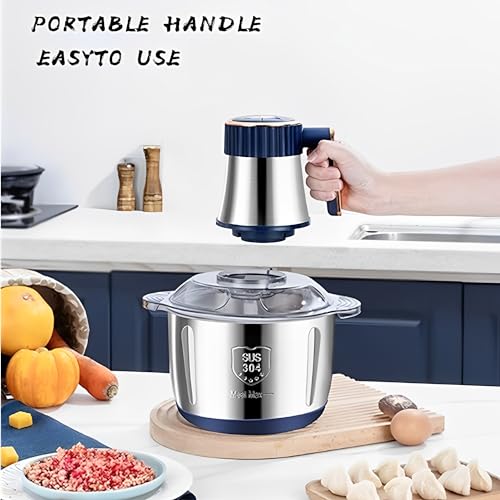 Beauenty 5L Electric Food Chopper,500W Stainless Steel Meat Grinder Electric,5-Speed Mode,Multi-Function Food Processor for Dough Stirring,Onion,Meat,Fruits, Garlic,Vegetables,Baby Food