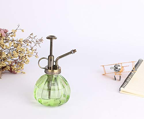 Yeeco Plant Mister, Plant Watering Can Vintage Flower Water Spray Bottle Glass Plant Atomizer with Pump for Terrariums Flowers Potted Plants - Green