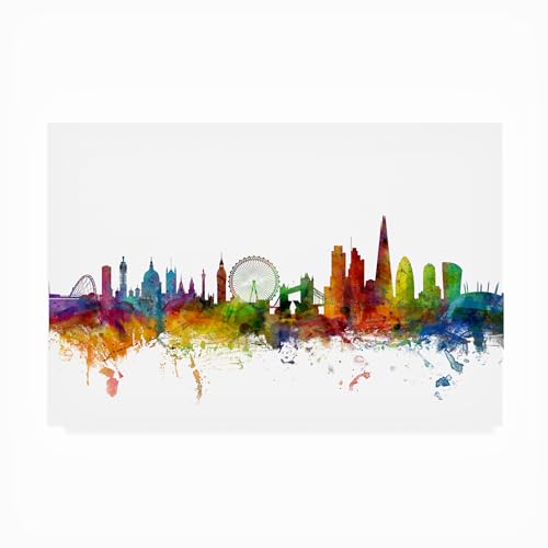 Trademark Fine Art Outdoor Canvas Art - Michael Tompsett 'London England Skylin…