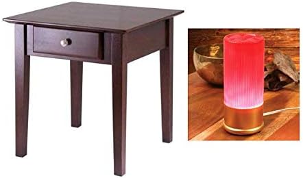 Rochester Shaker Legs End Table with Freebies (Walnut Accent Table)