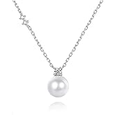 Silver Pearl Necklace 925 Sterling Silver Necklace For Women Jewelry Gifts