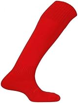 Mitre Junior Mercury Plain Football Socks Scarlet 3-6 UK Lightweight Breathable view 2