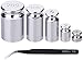 ALLINONE Gram Calibration Weight 1G 2G 5G 10G 20G Scale Calibration Weight Set for Digital Scale Balance and 1 Piece Calibration Weight Tweezer