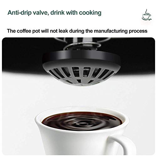 HaoLi Filterkaffeemaschine, 600-W-Kaffeemaschine für Instantkaffee, Espresso, Anti-Tropf-Funktion, Filterkaffeemaschine… – Bild 7