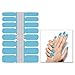 WOKOTO 7 Pieces Full Wraps Nail Polish Stickers Tips With 1Pcs Nail File Nail Self-Adhesive Decals Pure Colors Manicure Sticker Strips Kit For Girls