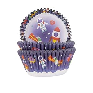 50 Caissettes à Cupcake – Cosmonaute