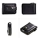 BAIGIO RFID Bifold Men's Cowhide Leather Zip Around Wallet Vintage Travel Multi Card Holder Purse, Black