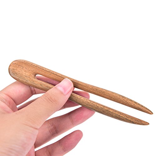 1 Pcs Wooden U-fat Plug Hair Fork Hair Clips Stick Pin Handmade Hair Accessories for Girls Womens by Team-Management