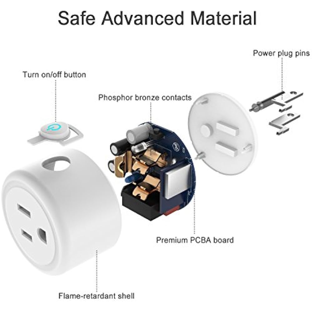 Mini Modules Smart Plug Outlet Compatible With Alexa Google Assistant
