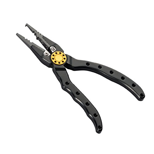 CrazyShark Fishing Pliers Resistant Saltwater Fish Hook for Cutting Braid Line Remove Hooks 7.5in