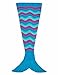 FEESHOW Mermaid Tail Blanket Handcrafted Crochet Knitting All Seasons Soft Sleeping Bag Rug for Adult,Children,Teens Blue Purple (Children Kids) 40