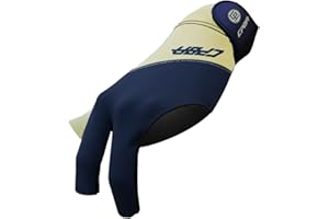 YEUEK CPBA Billiards Glove 3 Finger Pool Glove for Left Hand, Durable Double Stitched, Snooker Cue Sport Glove Popular Sizes for Men & Women