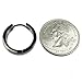 Stainless Steel Curved Face Round Hoop Men Earrings Polish Black 20mm