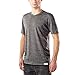 Woolly Clothing Men's Merino Wool V-Neck Tee Shirt - Ultralight - Wicking Breathable Anti-Odor M CHR Charcoal