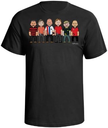 VIPWees Darts legends mens sport caricature t shirt