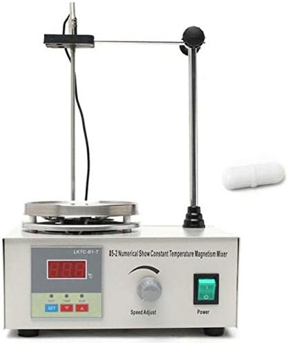 85-2 Hotplate Mixer Magnetic Stirrer With Heating Plate Digital Display School Lab Equipment US EU UK AU Plug(white)