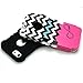 iPhone 5S Case, MagicMobile Hybrid Impact Shockproof Cover Hard Armor Shell and Soft Silicone Skin Layer [ Chevron Pattern with Infinity Pink Love Design and Black Silicone ] with Screen Protector and Stylus