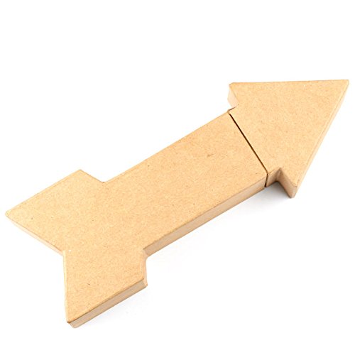 Factory Direct Craft Small Unfinished Paper Mache Arrow Boxes - 4 Boxes