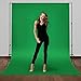 CRAPHY Upgraded Portable Photo Studio 10 x 6.5ft Background Stand Kit Backdrop Support System with Silk Cotton Background (Green Black White, 9ft x 6ft) and Carrying Bag