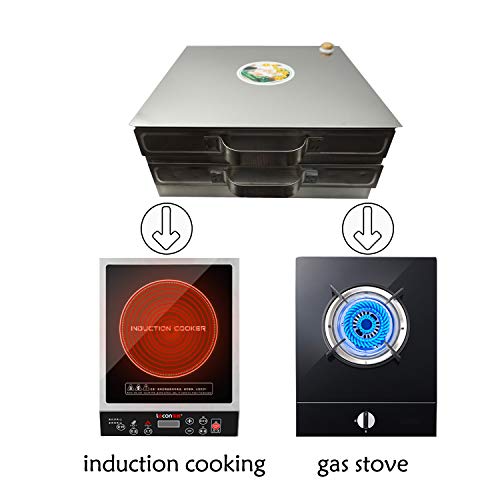 Stainless Steel Rice Rolls Machine, 2 Layer Rice Noodle