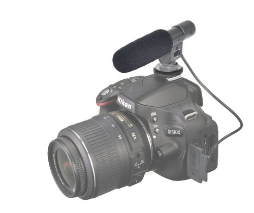 JJC ELECTRET CONDENSER Stereo Microphone for Nikon SLR D300S D800 D7000 D5100 D3S D4 D3200 D600 Nikon COOLPIX P7000 P7100 P7700 AND NIKON 1 V1