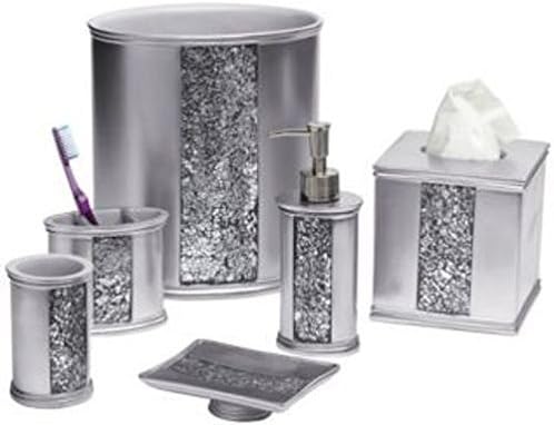 Amazon Com Popular Bath Sinatra Silver Special Bath Set Home