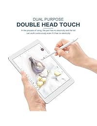 XIRON   Lápiz capacitivo para pantallas táctiles, recargable, 0.059 in, punta fina, lápiz capacitivo activo, compatible con iPad y la mayoría de tabletas con guante antiincrustante, perfecto para dibujar, escribir