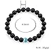 Beads Bracelet with 8mm Black Matte Agate & Cat Eye Handmade Natural Stone by Long Way