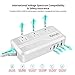 Universal Travel Adapter,Rainyb 2300W Power Converter 220v to 110v Voltage Converter with 3-Port USB Charging,Type-C and UK//US/EU Worldwide Plug Adapter,Converter for Hair Dryer (White)