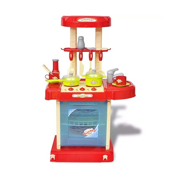 vidaXL Kinderspielküche mit Licht Sound Kinderküche Spielküche Spielzeug – Bild 3